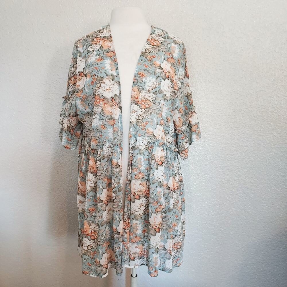Hayden Fall Floral Open Cardigan Size M
